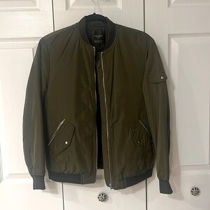 Zara Trafaluc Outerwear hunter green bomber jacket